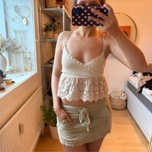 Tan Brandy Melville Tank Top